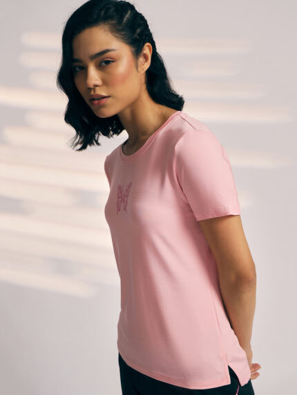 T-SHIRT WOMEN SG H3WT8265 LIGHT PINK